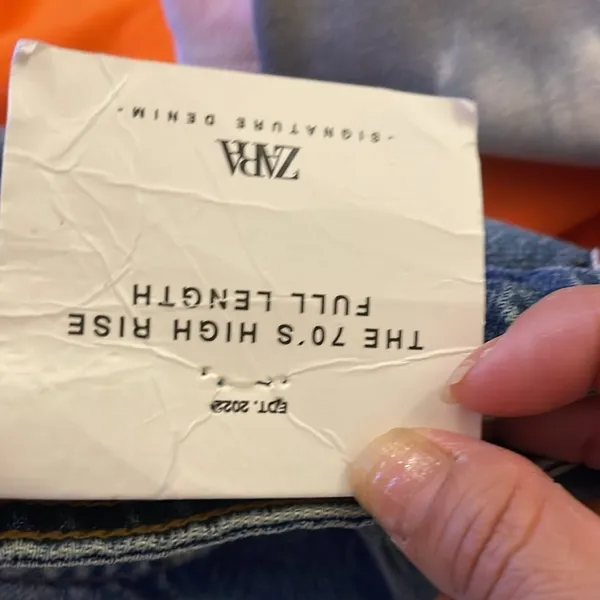Zara The 70’s High Rise Full Length slim fit Jeans size 4 - Image 12