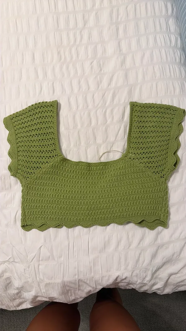 Double Zero Top Crop Green - Image 2