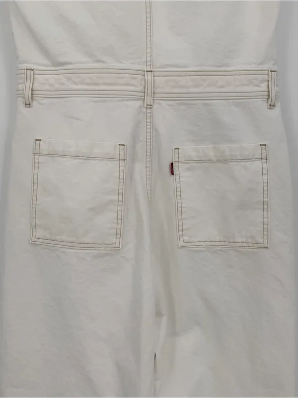 LEVI’S Sleeveless Jumpsuit White Denim M - Image 11