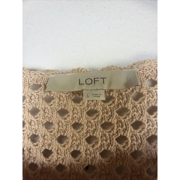 Ann Taylor LOFT crochet coastal vacation beach bohemian luxury Sweater large - Image 5