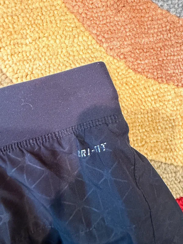 Nike Dri Fit Geometric Print Running Shorts Drawstring Black Women’s Size Medium - Image 7