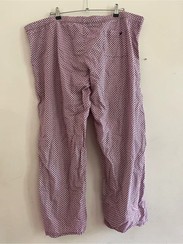 Vintage Aerie Pink Purple Floral 100% Cotton Pajama Pants XL Loungewear Cottage - Image 6