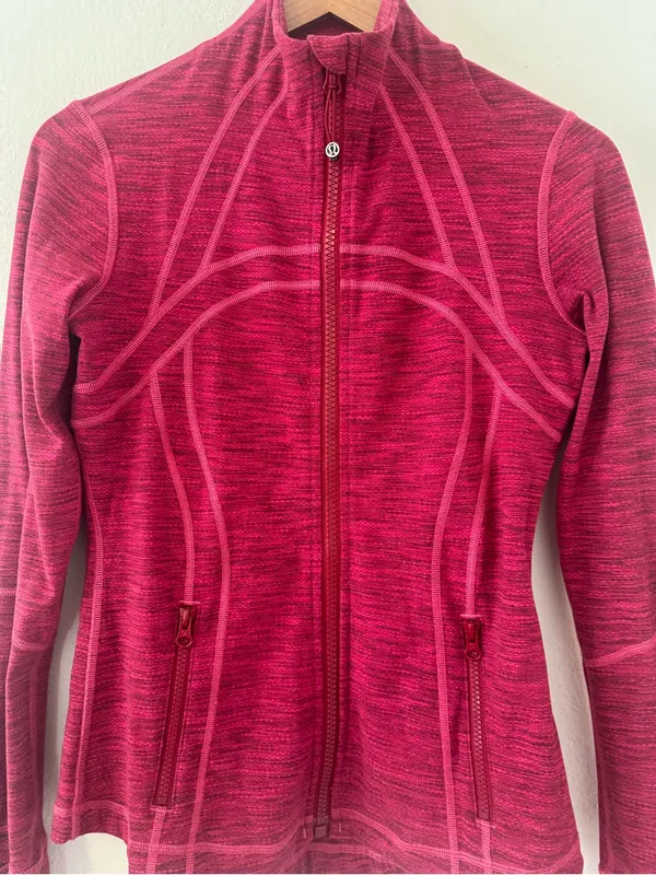 Lululemon Define Jacket Diamond Jacquard Berry Rumble Gyn Athleisure Sz 6 *READ - Image 5