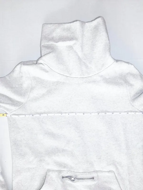 Fabletics High Neck Cowl Pullover Sweatshirt - M - Light Tan Heather - Image 4