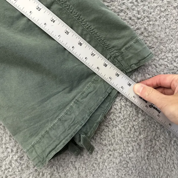 American Eagle Stovepipe Utility Pants Green Gorpcore Wide Leg Women's 16 x 30 - Image 10