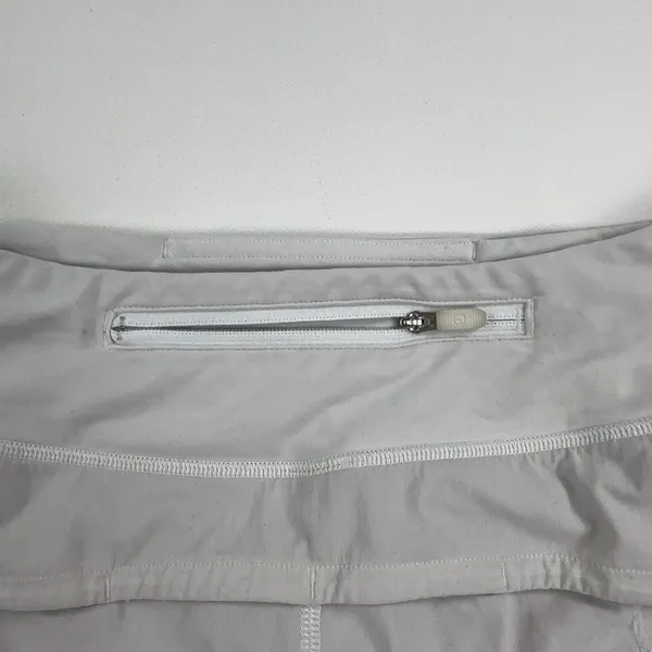 Lululemon Shorts Womens 4 Gray 3 In Running Lined Zip Pocket Athletic Sport - Image 8