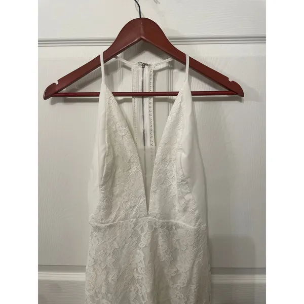 Lulus Romantic Message White Lace Midi Dress XS Bridal Shower Wedding NWT - Image 7