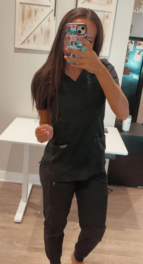 Black scrub shirt Size XS - Image 2
