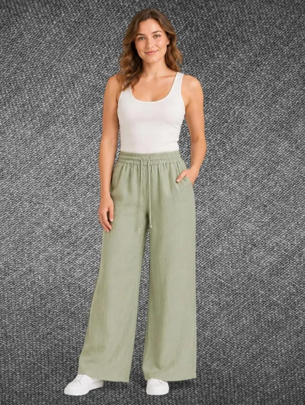 Halara Sage Linen-Feel Wide Leg Pants Size S NWT - Image 3