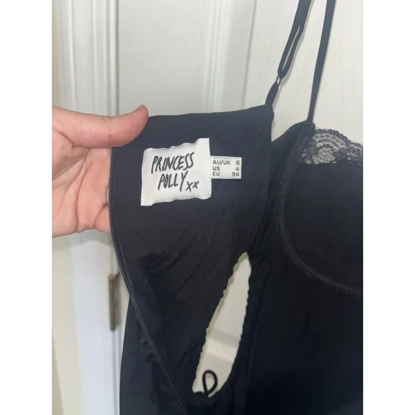 Princess Polly Hazel Cut Out Corset Black Mini Dress 4 Clubbing Y2K Going Out - Image 4