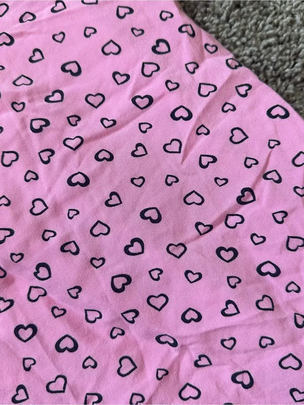 Sleeveless Pink Heart-Print Mini Dress - Image 4