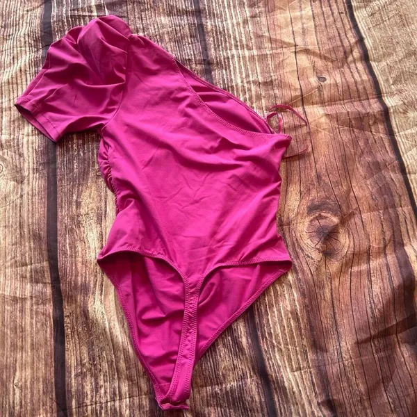 Women’s Free People 1 Shoulder Bodysuit Pink Size M - Image 6
