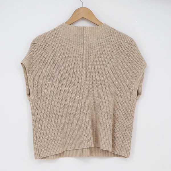 Free People Sweater Vest Women's S Oatmeal Bone Pocket Boho NEW - Image 7