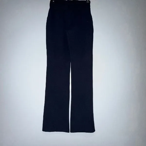 Abercrombie & Fitch Women’s Navy High Rise Wide Leg Pants Split Hem Pull-On Smal - Image 6