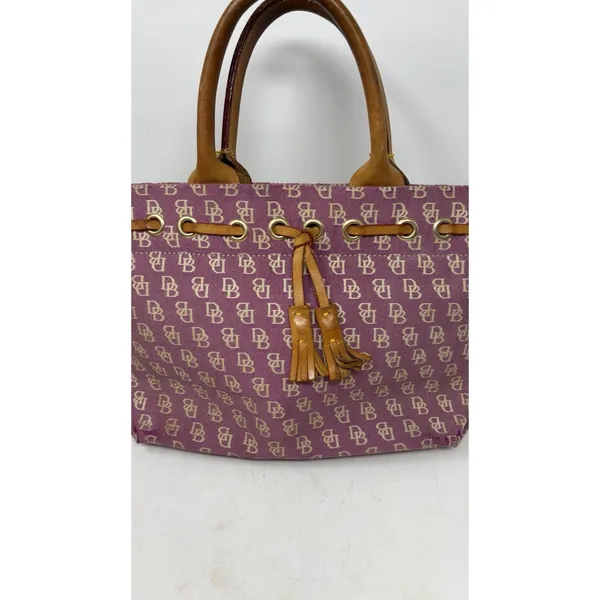 vintage dooney and bourke pink DB signature shoulder bag WEAR TO CORNERS , Y2K - Image 3