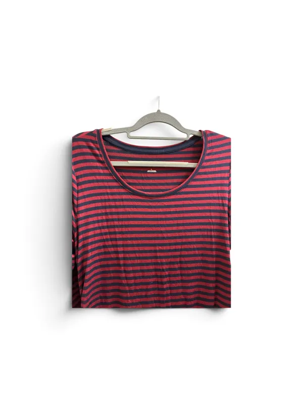 Liz Lange Maternity Dress Berry/Navy Stripe - Image 4