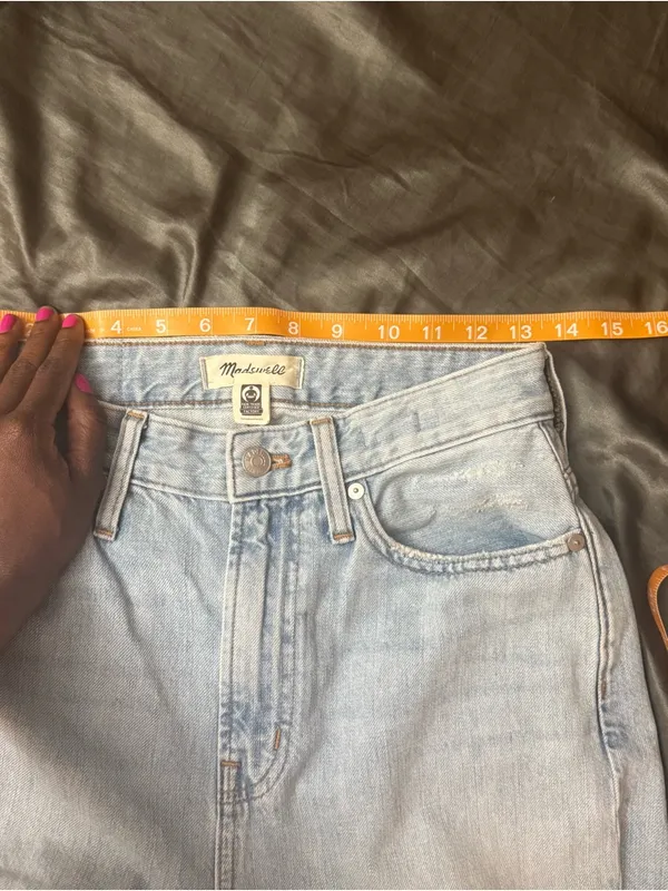 Madewell curvy perfect vintage straight jeans Light Wash NWOT size 26 - Image 13