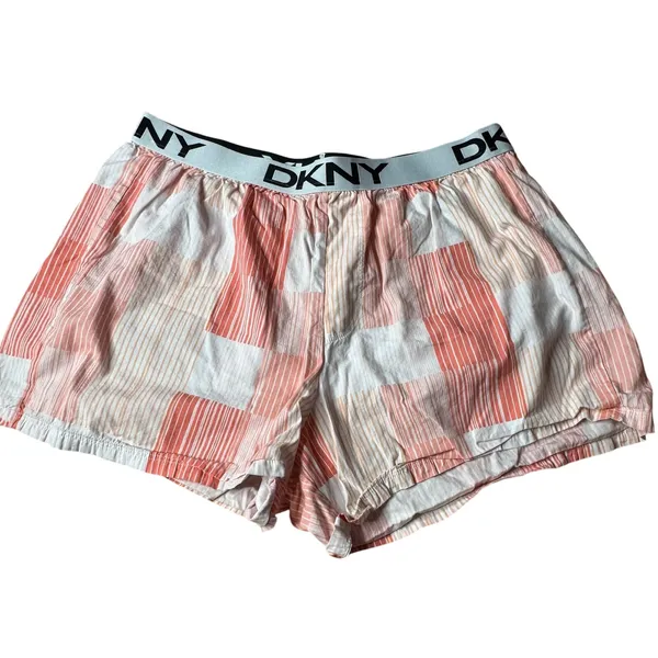 DKNY Pink Striped Casual Shorts Size M Women’s Loungewear - Image 3