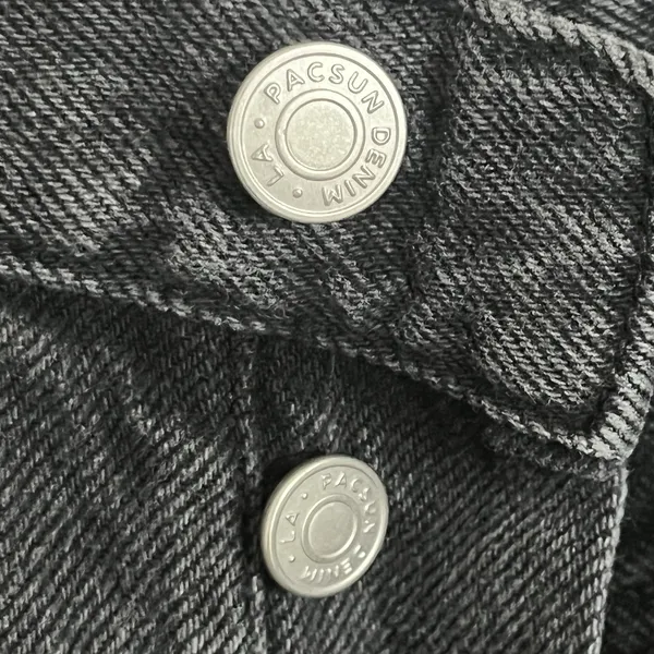 PacSun Womens Dad Jean Black High Rise Straight‎ Leg Button Fly Denim Size 28 - Image 7