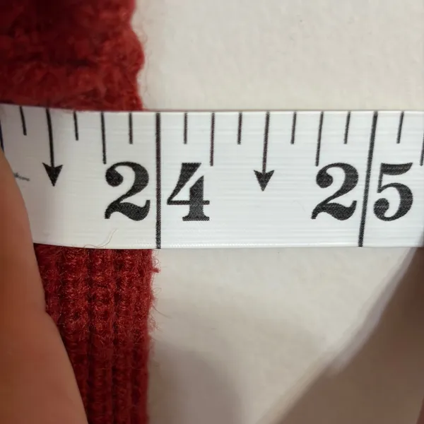 Free People Ottoman‎ Slouchy Tunic Sweater Red Turtleneck Ribbed Knit OB816580 S - Image 6