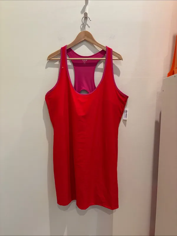 Old Navy Powersoft Athletic Dress Red Pink NWT Size XXL - Image 3