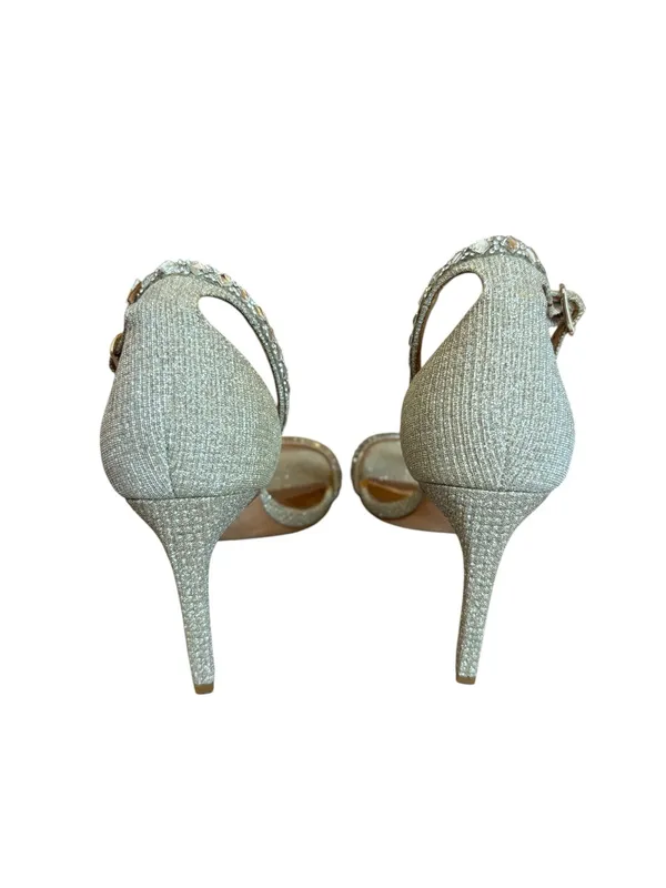 Badgley Mischka Collection Urina Heeled Sandal Platinum Womens Size 9 - Image 4