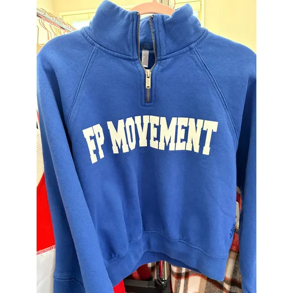 NWT FP Movement‎ Free People For the Win Logo Quarter Zip Sz Sm - Image 6
