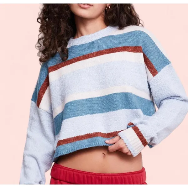 PacSun LA Hearts Marissa Striped Cozy Crew Neck Sweater NWOT Size M - Image 8