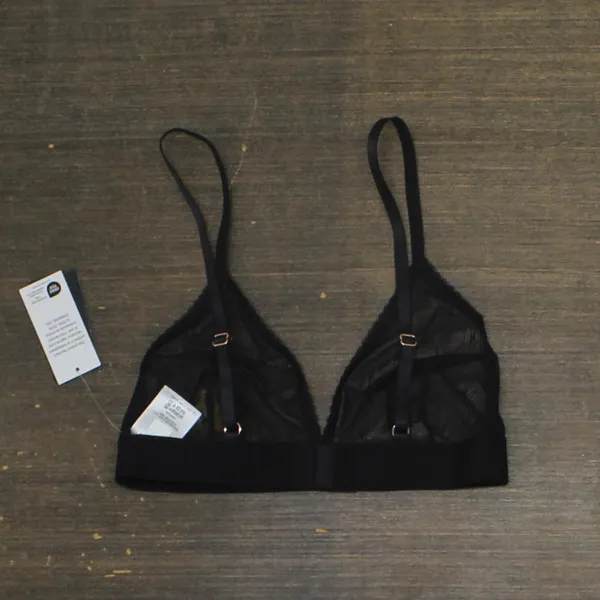 NWT INC International Concepts Bralette Monogram 100137466 Deep Black Logo S - Image 3