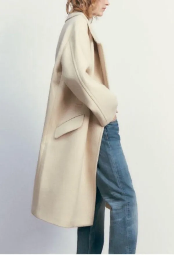 Cream Trench Coat - Image 3