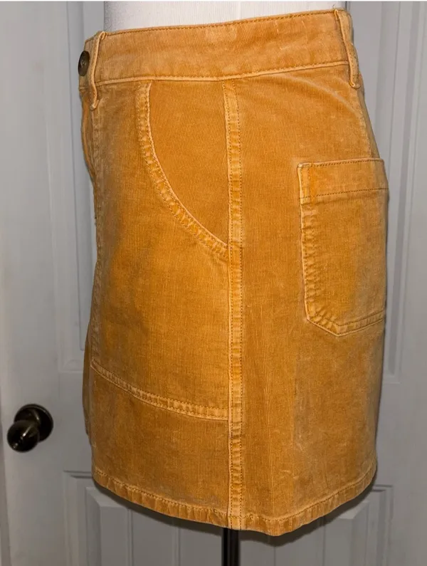 American Eagle Mustard Corduroy Skirt - Image 6