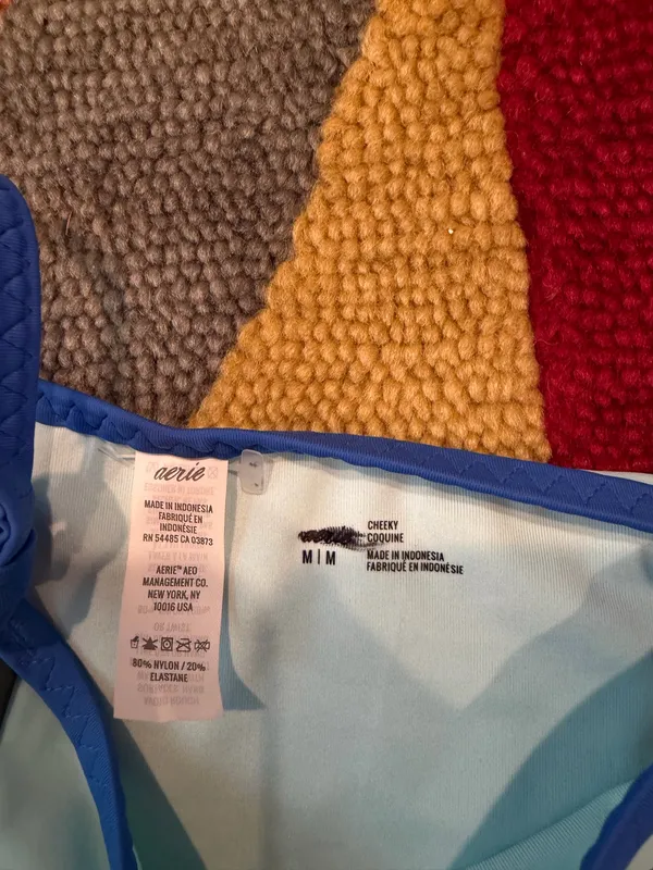 NWOT Aerie Cheeky Bikini Bottom Swim Swimwear Tie Side Mint Size Medium - Image 2