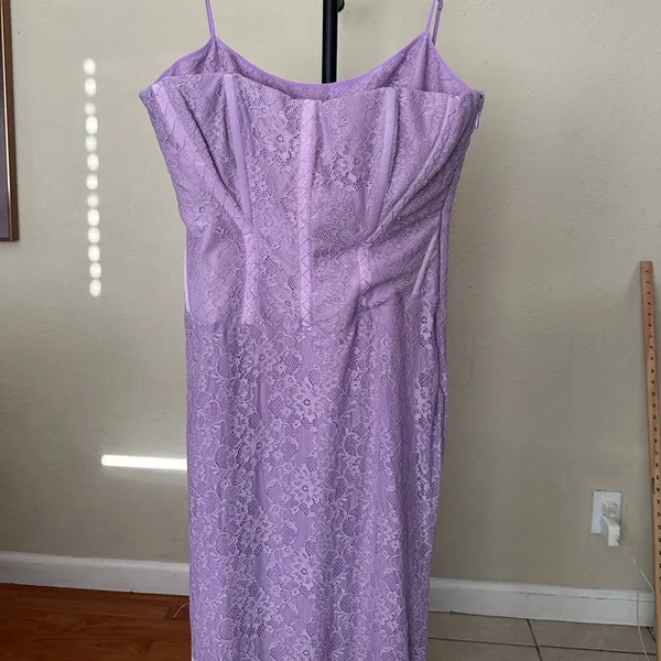 House of CB Antonina Orchid Lace Corset Maxi Dress Purple Size M Regular Cup A-C - Image 11