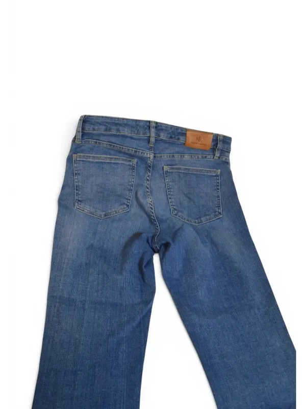 Lauren Ralph Lauren Jeans Women's 10 Medium Wash Straight Stretch Denim Pants - Image 4