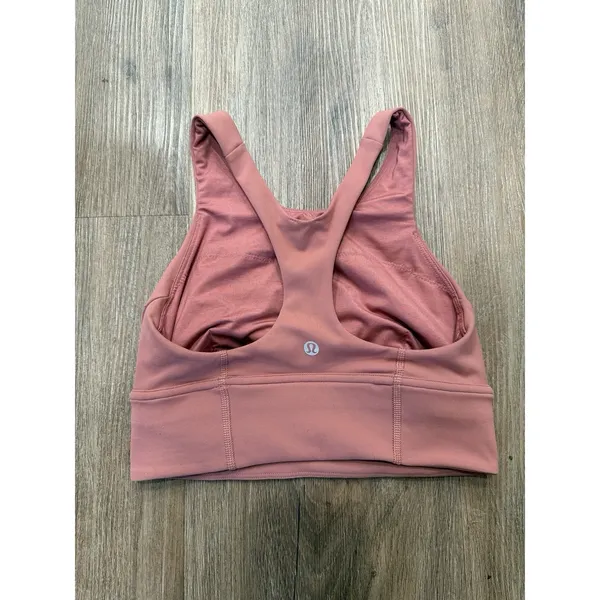 Lululemon Wunder Train Longline Sports Bra Brier Rose Pink Soul‎ Support Size 4 - Image 3