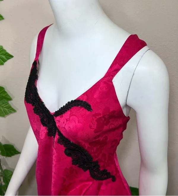 Victoria Secret Pink Lace Gold Label Vintage Rare Night Dress Slip - Image 10