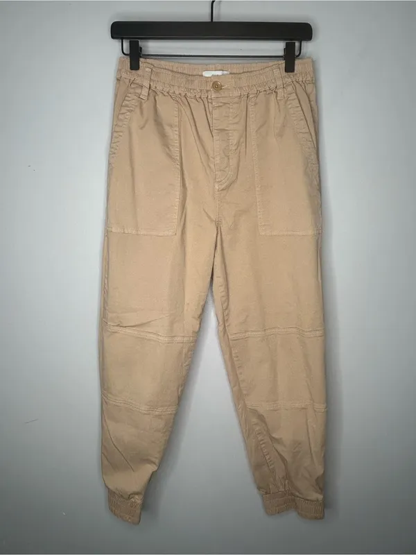 Joie Nelina Tan Cropped Jogger Pants Size 8 - Image 4