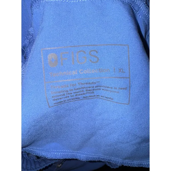 Figs Technical Collection Joggers Scrubs Womens XL Blue Drawstring Comfy Relaxed - Image 9
