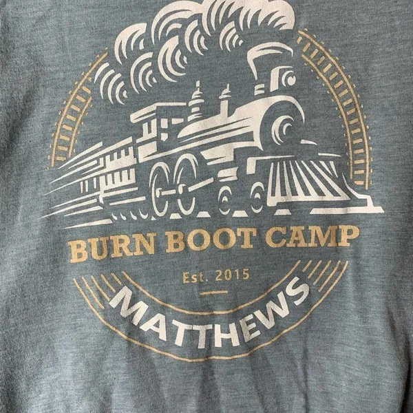 Burn Bootcamp Tank Womens XS Blue Matthews Est.‎ 2015 Workout Gym Exercise - Image 3