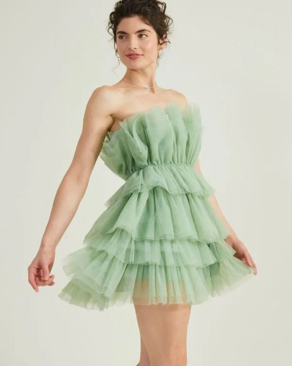 Altar'd State Tiered Tulle dress - Image 3