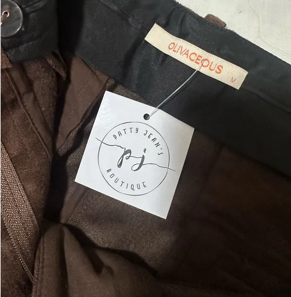 Olivaceous suede shorts - Image 2