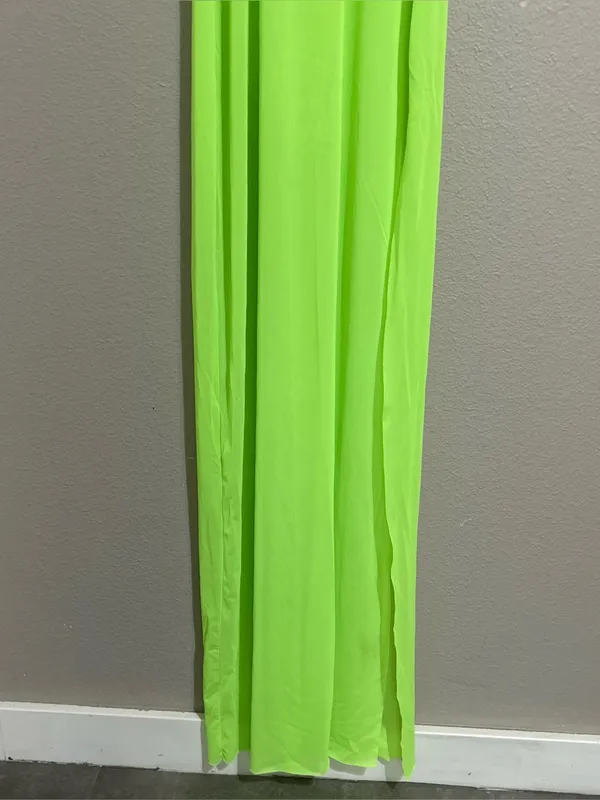SKIMS Neon Green Sheer Mesh Maxi Dress Swim Coverup Women’s Size Large - Image 5