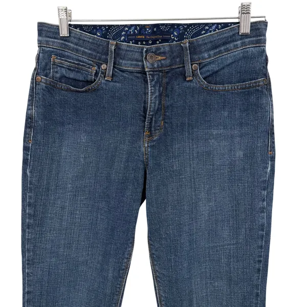 Levi's Straight 525 Jeans Women 29x31 Blue Perfect Waist Mid Rise Minimalist - Image 5