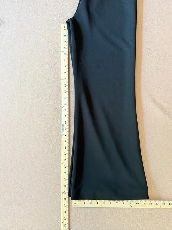Windsor Classic black Wide Leg Black Dress Pants Curvy small 28W business Lagenlook - Image 7