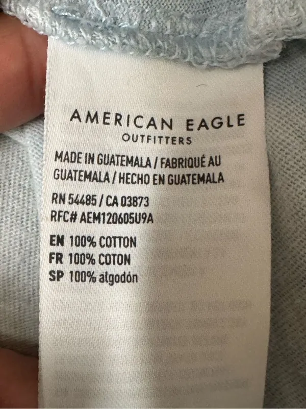 American Eagle Radiate Kindness Graphic Tee Womens XS Light Blue Tie Dye Cotton - Image 4