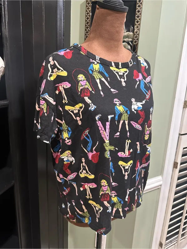 Zara Active Girl Cartoon Print Boxy Tee – Size Small - Image 4