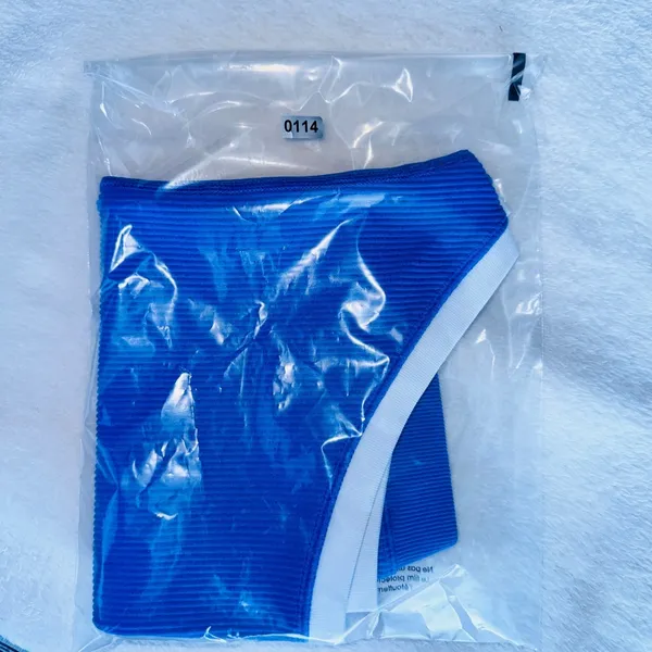 114 | OFFLINE‎ by Aerie Ribbed Super Shortie Shorts Women XL Blue Excellent - Image 6