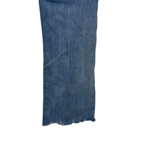 Pistola Women's Jeans Straight Leg Distressed‎ Raw Hem Stonewash Denim Size 28 - Image 7