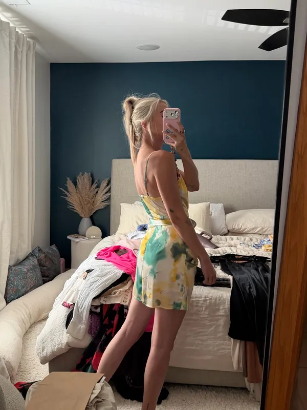 KeniaLea Co Wrap Mini Dress Yellow - Image 5