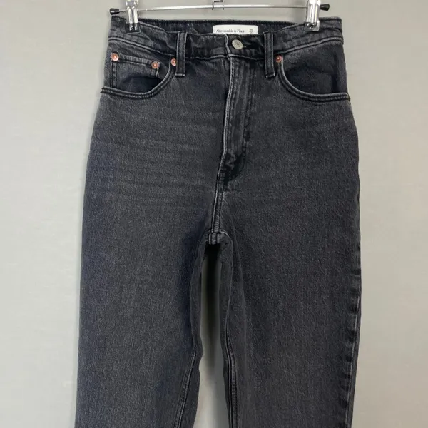 Abercrombie‎ and Fitch The 90s Straight Ultra High Rise Curve Love Size 25 / 0 - Image 6